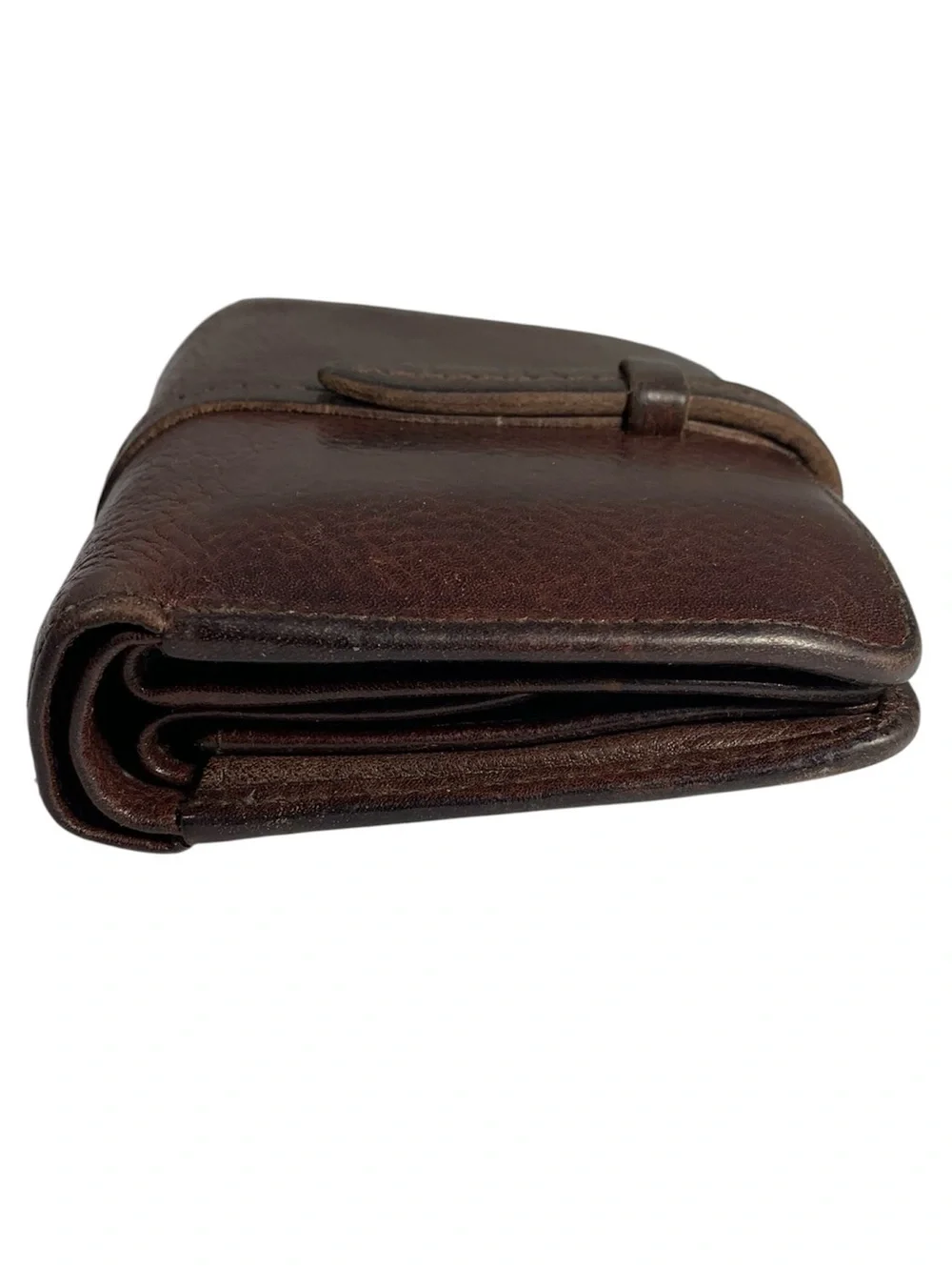 Genten Japan Artisan Brown Leather Compact Bifold Wallet - Beautiful Patina